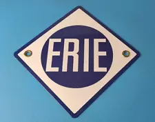 Vintage Erie Railroad Sign - Northern Eastern USA Porcelain Gas Pump Sign