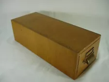 VINTAGE SINGLE INDEX CARD WOODEN FILING CABINET OFFICE SPECIALTY MFG Co. CANADA