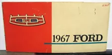 1967 Ford Owners Manual ORIGINAL Custom & Custom 500 Galaxie & Galaxie 500 & LTD