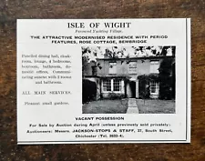 Rose Cottage - Bembridge - Isle of Wight For Sale - 1951 Press Cutting r448