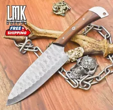 LMK Custom Chef Knife Twist Damascus Walnut Wood Hunting Closeout