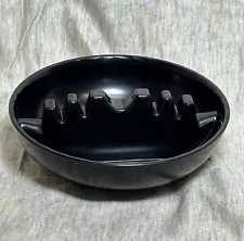 Black Melamine Tabletop Ashtray ~ Cigarettes Cigars ~ 5" diameter Ash Tray