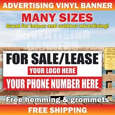 FOR SALE LEASE Advertising Banner Vinyl Mesh Sign rent leasing realtor custom