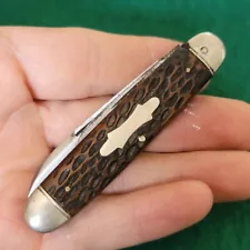 Old Vintage Antique New York Knife Co Hammer Brand Jack Pocket Knife