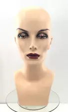 Deluxe Female Painted Hard Mannequin Head for Display Wigs/Jewelry 16" READ DESC