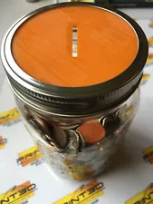 Mason Jar Coin Slot Lid, Donation Jar,Coin Bank,Piggy bank,Piggie bank,Collect