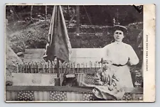 Oakford Park Cane Rack Woman Amusement Park Closed c1938 VTG DB Used Postcard