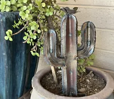 Handcrafted Rustic MINI Metal Saguaro