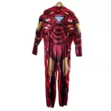 Marvel Iron Man 2 Super Hero Avengers One Piece Red Faux Muscle Costume XL/42-46