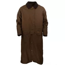 OUTBACK TRADING Men's Wax Cotton Waterproof Long Western Duster Coat - Sizes