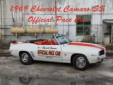 1969 Chevrolet Camaro SS Convertible Metal Sign: Fully Restored Pace Car Version