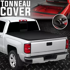 FOR 14-19 CHEVY SILVERADO/GMC SIERRA 6.5FT BED SOFT VINYL ROLL-UP TONNEAU COVER