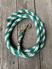 Horse Tack - 8’ Green & White Lead Rope