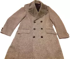 Mens Tweed Coat Marshall & Reed For Hughes & Hatcher Lined Faux Fur