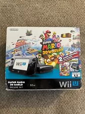 Nintendo Wii U 32 GB Super Mario 3D World Deluxe Set Black Perfect Condition