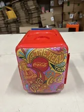 Coca-Cola Peace 1971 Series Mini Fridge 6 Can Cooler-Warmer