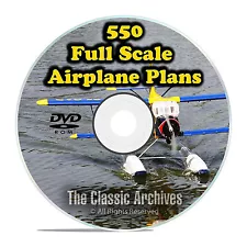 550 Giant Scale RC Model Airplane Plans Templates, Bombers Military DVD F58