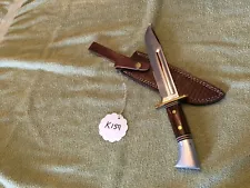 Western knife, 46-8, rosewood handles, NOS, unused, carbon steel, sheath