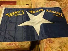 LOT OF 7 3'x5' Flags, Terry's Texas Rangers, Army, Royal Air Force, Qatar Flag