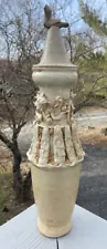 Antique Chinese Yuan Dynasty Porcelain Funerary Vase Urn Jar Jiangxi (Qingbai)