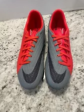 Nike Hyper Venom Cleats Gray w/Red, Women's 8