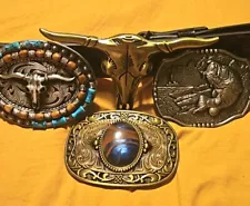 Vintage To Modern Western Belt Buckle Lot