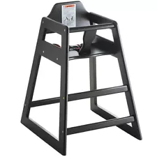 Restaurant Children High Chair with Black Wood Finish - For Commercial Use