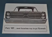 1966 Plymouth Fury VIP Sales Brochure Canadian NOS New Old Stock