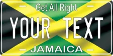 Jamaica Flag License Plate Personalized Car Auto Bike Motorcycle Custom Tag