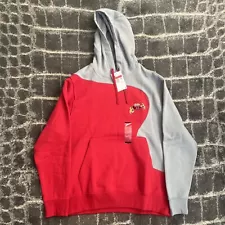 Nike Sportswear Club Galaxy Hoodie Red & Gray Men’s Size Large - DV9617-636