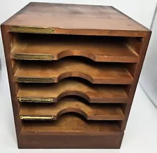 1950s Wooden Design Office Mail Sorter Furniture 12.5"×10.5"