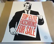 2011 - Shepard Fairey Obey Giant "Top Elite Faschions For Sale" POSTER AP 18X24