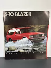 Original 1987 Chevrolet S-10 Pickup Truck Blazer Sale Brochure CB