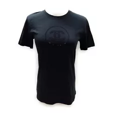 Chanel T-Shirts COCO mark Black Cotton 434871