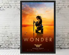 Wonder Woman movie poster - Gal Gadot - 11x17" FRAMED Wall Art Trendy Posters
