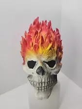 Ghost Rider Mask Halloween Horror Flame Skull Mask Scary Skeleton Zombie Spooky