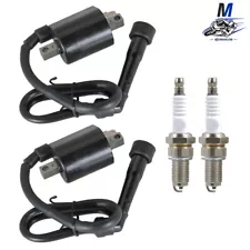 2pcs For Yamaha VIRAGO 535 XV535 1987-1992 1993-2000 Ignition Coil & Spark Plug (For: Yamaha Virago 535)