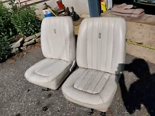 Ford Mustang 2 II Cobra Fox Body White Bucket Seats 1974 1975 1976 1977 1978