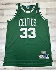 Larry Bird #33 Boston Celtics Basketball Jersey Adidas Hardwood Green Size Large