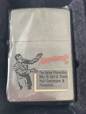 2015 ZIPPO LIGHTER "SALESMAN THE SALES PROMOTION", NEW OLD STOCK AND BOXED