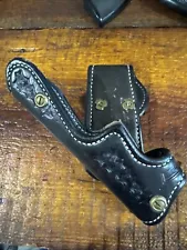 ERNIE HILL Speed Leather "FAS-TRAC" ANGLE-LOK Holster Black Leather. Model 65R