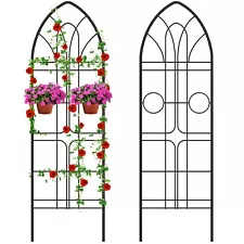 Garden Trellis 2 Pack 72”x21” Heavy Duty Rustproof Wall Trellis for Climbing ...