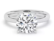 3.05 Ct G VS1 Round Solitaire Platinum Lab Grown Diamond Ring IGI Certified XXX