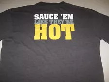 Buffalo WILD WINGS t shirt Men's 2XL SAUCE 'EM LIKE THEY'RE HOT work BW3 BDubs