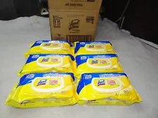 6 Packs LYSOL Disinfecting Wipes Lemon & Lime 80 Each