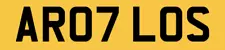 New ListingARLO ARLOS NUMBER PLATE FOR SALE PRIVATE REGISTRATION AR07 LOS PRIVATE CAR REG