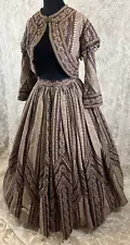 Civil War Reenactment Dress Gown Costume Skirt & Jacket