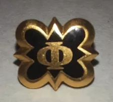 Phi Mu Pin Badge Pledge Gold Sorority Fraternity Mint Condition-Free Shipping