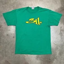 Vintage 311 Band T Shirt Green Mens Large 90s Transistor Jupiter Stay Positive T