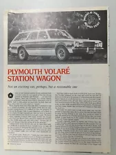 PlymouthArt19 Article Road Test 1981 Plymouth Volare Station Wagon 4 page